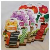 5 new Pot Sox planter covers - 13 glass bud vases
