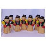 7 snowman blow mold pathway stake lights