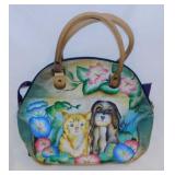 Hertz 66 qt. storage tote w/ lid full of purses: