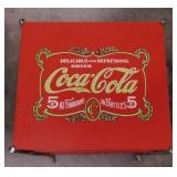 Metal Coca-Cola 3-tier rolling utility cart,