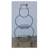 Longaberger wrought iron snowman basket display