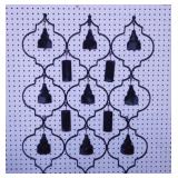 Metal hanging windchime wall bells, 25" x 31"