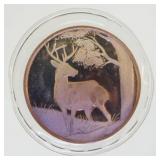 Buck Stag Deer 1 troy ounce silver round coin