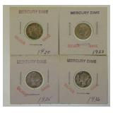 4 Mercury Head dimes