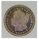 Morgan 1 troy ounce silver round coin