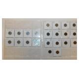 14 Indian Head pennies - Ten 1943 steel Lincoln