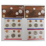Two 1985 US mint coin sets