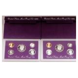 1990 & 1991 US proof sets