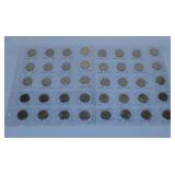 40 golden Presidential $1 coins in 2x2