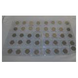 40 golden Presidential $1 coins in 2x2