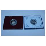 Two 1982 George Washington 90% silver half dollar