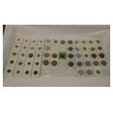 90 antique & vintage tokens and medallions