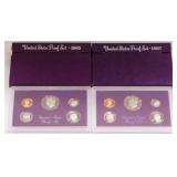 1985 & 1987 US proof sets