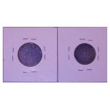 Two 1943 German Swastika coins