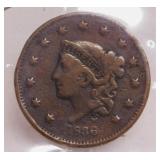 1836 US Large One Cent coin