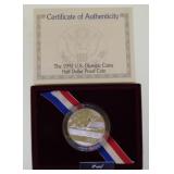 1992 proof half dollar Olympic gymnast coin in