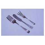 3 pc. Gorham sterling silver Etruscan flatware,