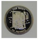 Right To Privacy 1 troy ounce silver round coin