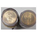 2 rolls Franklin Roosevelt $1 Presidential coins