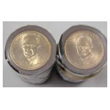 2 rolls Dwight D. Eisenhower $1 Presidential coins