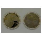 Two 2008 Bald Eagle half dollar coins w/ COA in
