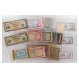 15 pieces foreign paper currency