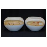 2 signed Ellie-Kat hand carved & painted Pueblo