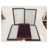 Vintage Dennison purple velvet 24 ring display