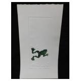 Frog dï¿½cor: Original A Neat Frog embossed stencil