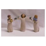 3 Willow Tree angels: Keepsake - Happiness -