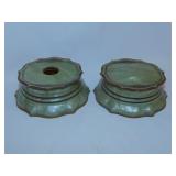 Antique marbled celluloid hair receiver & dresser