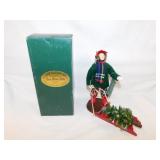 New 1995 Sled Boy Christmas Dickens Dolls in box,