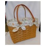 2003 Longaberger Large Boardwalk basket w/ liner