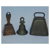 3 brass & copper bells, largest is 3", Seasons