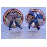 Two Elvis Presley 3D Bradford Exchange plates with