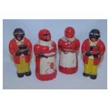 2 pair vintage Uncle Mose & Aunt Jemima plastic