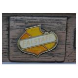 2 Mid Century Falstaff Beer bar sign shelves, 22"