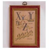 10 antique & vintage framed art prints & photo