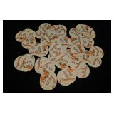 50 vintage skim milk cardboard dairy bottle caps,