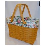 2002 Longaberger Magazine basket w/ Garden