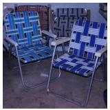 4 webbed lawn chairs, 2 need repair