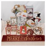 Snowman & Christmas home dï¿½cor & signs