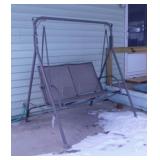 Nice patio porch loveseat swing w/ mesh seat,