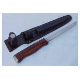 Sharp DF-60 hunting & fishing knife in leather