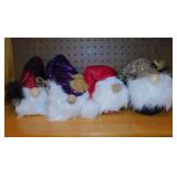 4 hand crafted plush Christmas Gnomes