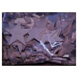 Raw craft wood pieces: Stars - Hearts