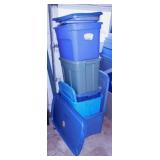Several storage totes & lids