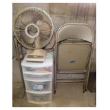 Oscillating fan - Sterilite 4 drawer storage unit