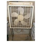 Vintage box fan on stand