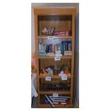 Solid wood 5 shelf display cabinet, 29.5" x 16.5"